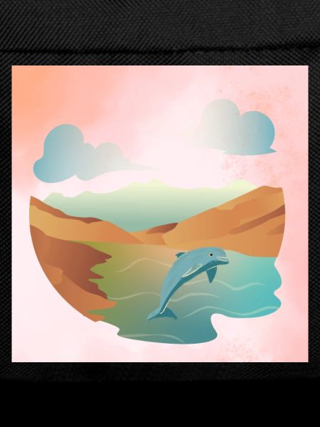 Delfin in Seelandschaft