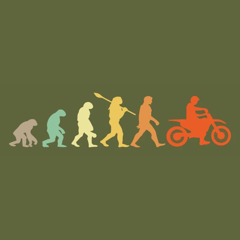 Evolution Motorradfahrer