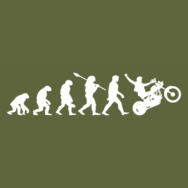 Motorcycle Biker Evolution Motorcyclists