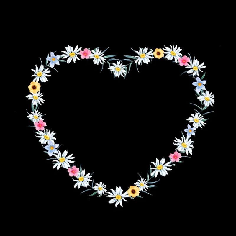 Customizable flower heart