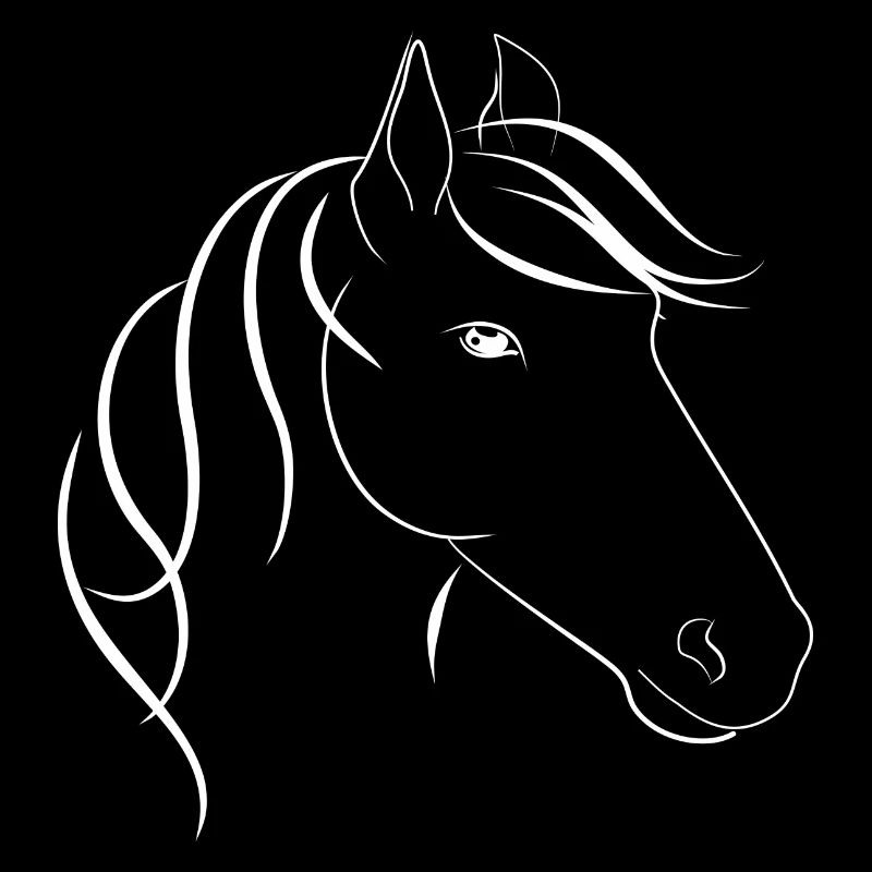 horse head with mane