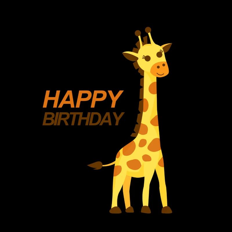 Girafe joyeux anniversaire design
