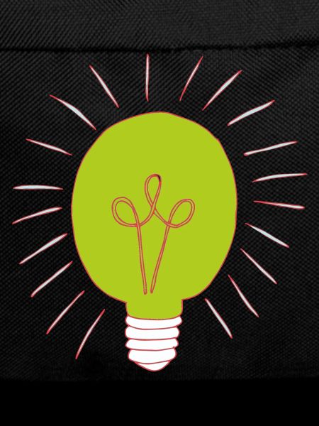 Neon green light bulb