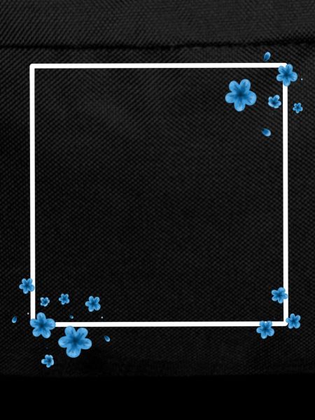 Square Flowers Blue