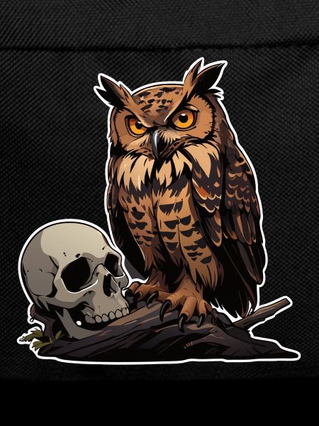 Mystic Owl Sitting on a Skull