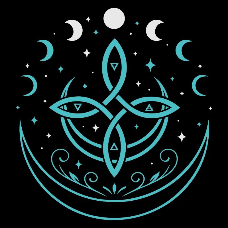 Moon Phases & Elements - Spiritual Symbol