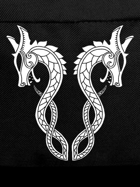 White Dragon with Two Heads