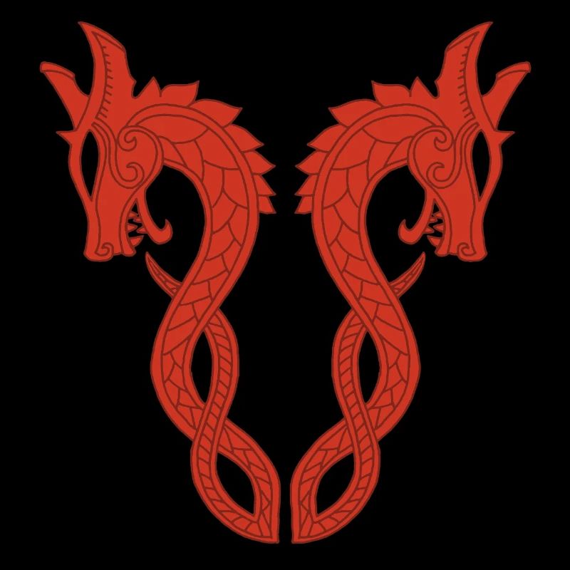 Red two-headed dragon