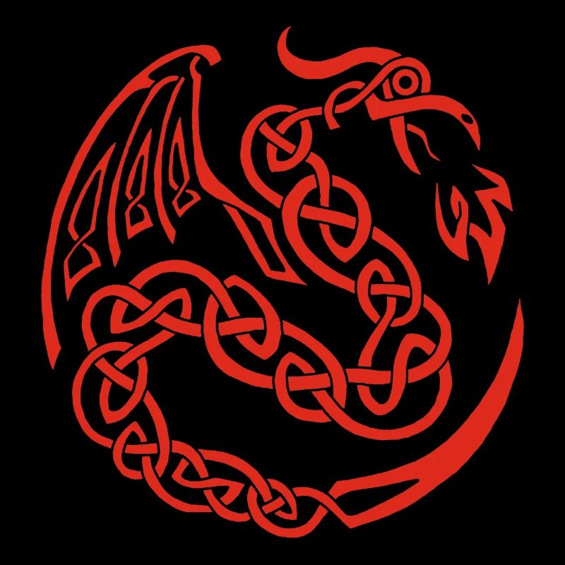 Dragon celte rouge