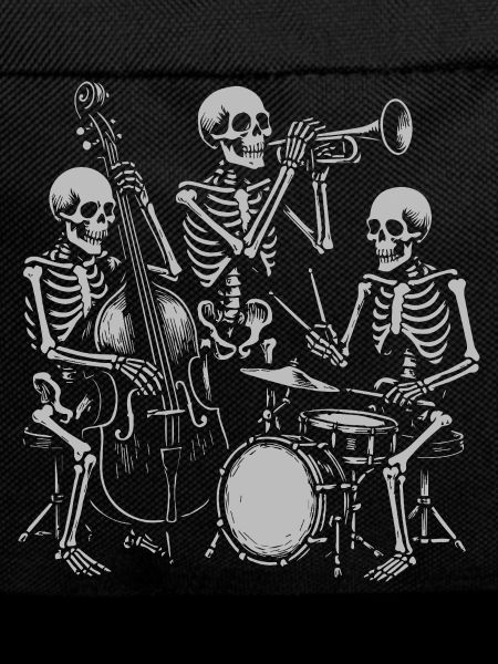 Skelett-Jazzband-Illustration