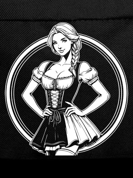 Cooles Dirndl Comic Design