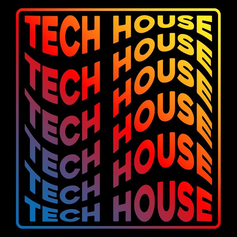 Tech House Neon Gradient Wiederholt sich