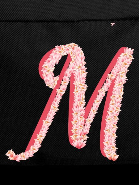 Initial M of pink flowers