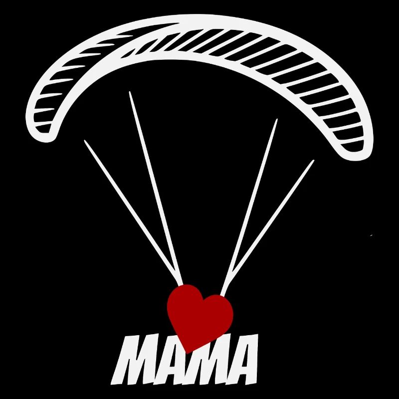 Paragliding mom with heart