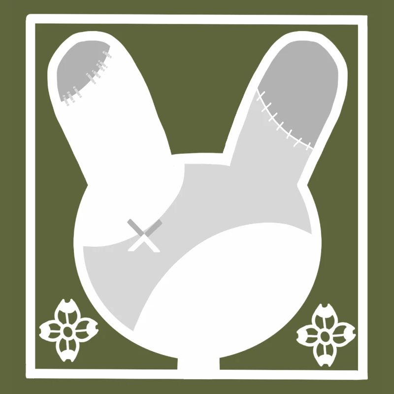 Patchwork Bunny Silhouette