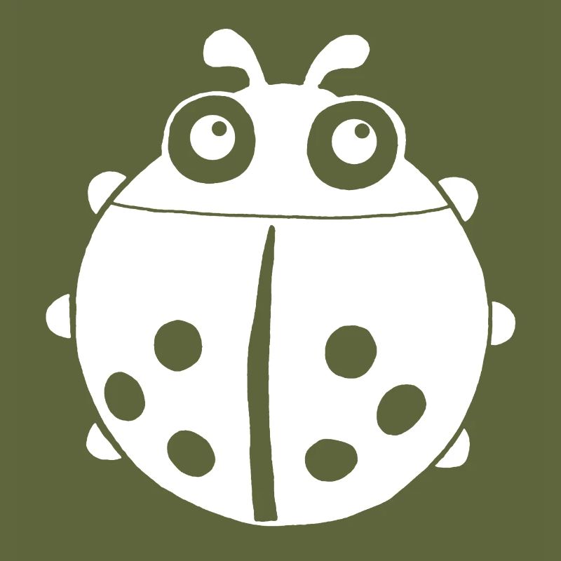 White ladybug