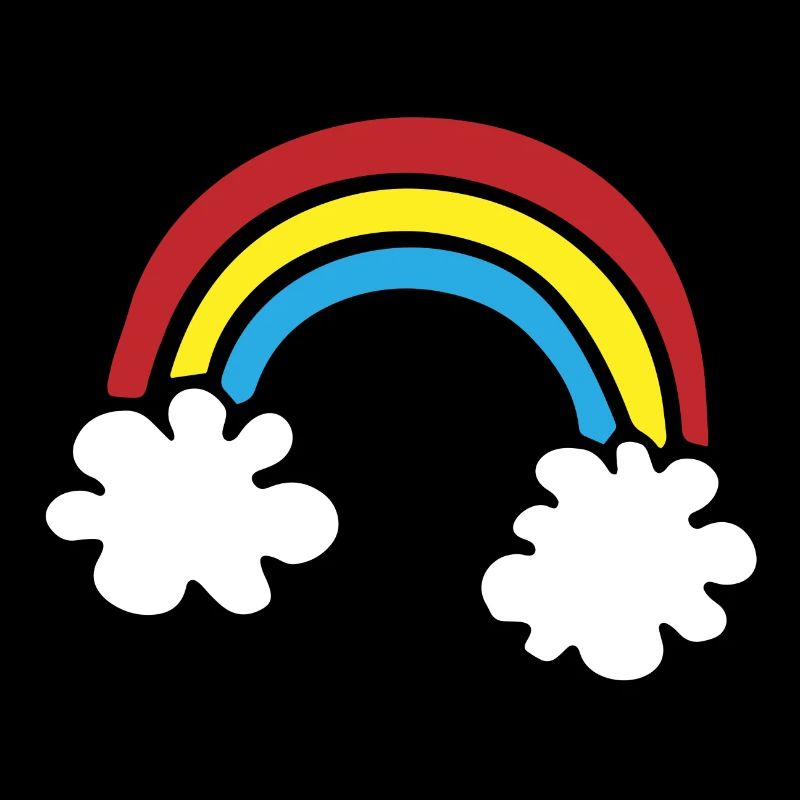 Rainbow two clouds