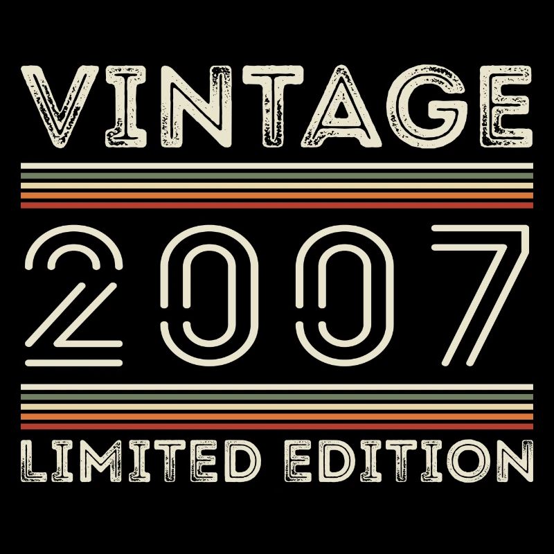 Vintage 2007 - Year 2007 Birthday Gift 2007