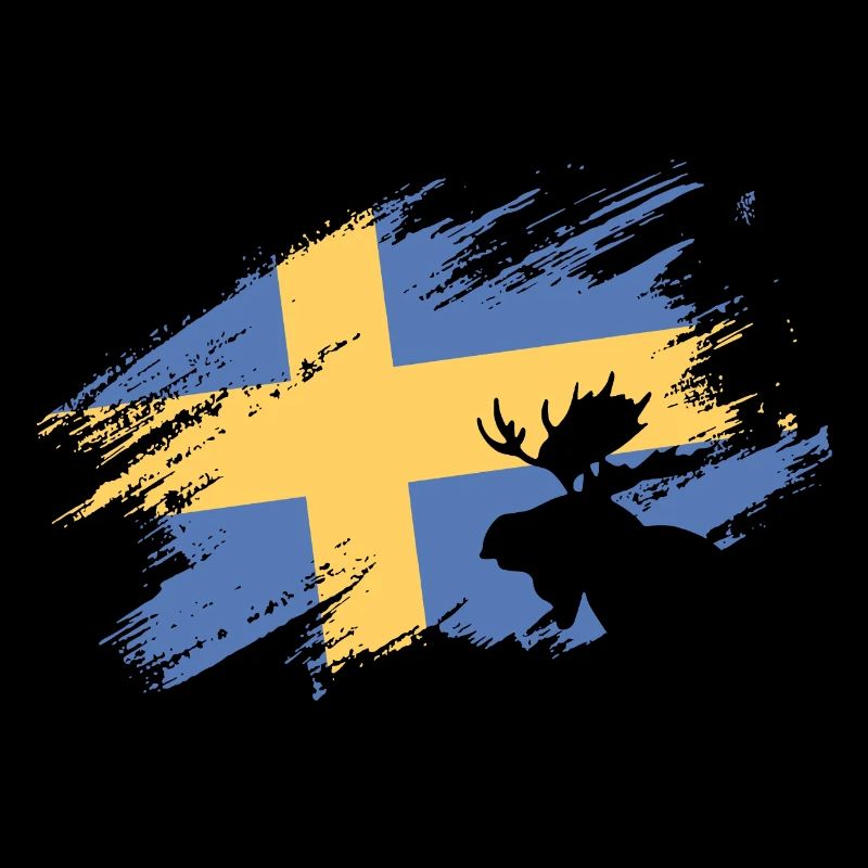 Drapeau de la Suède - Elk