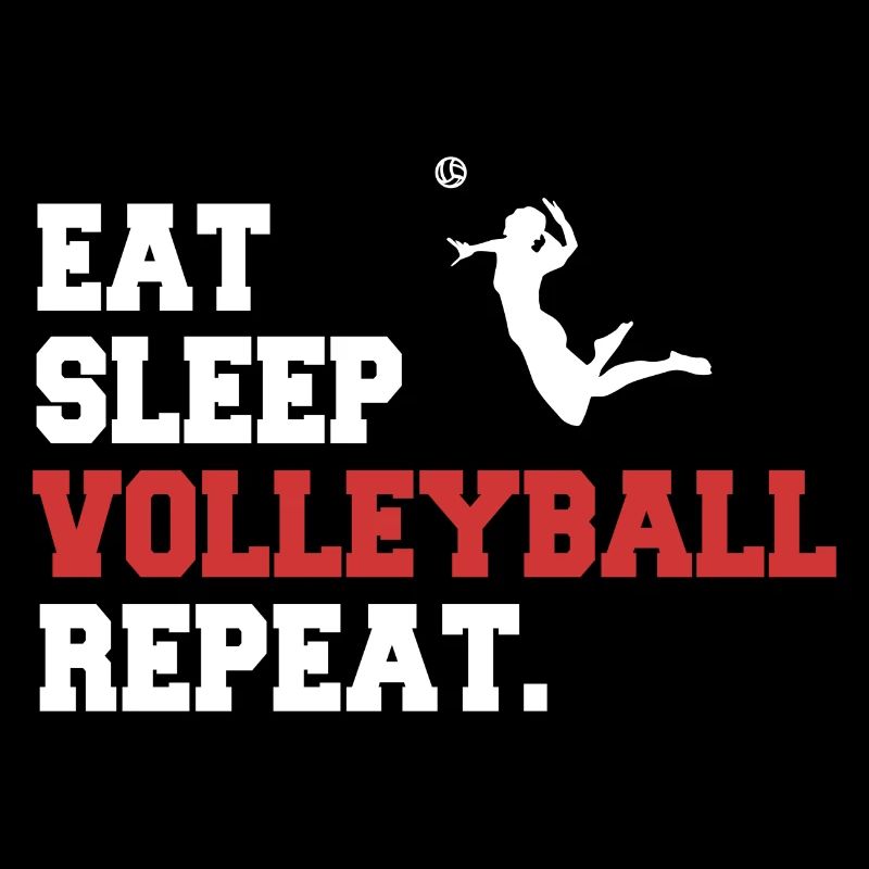 Eat, Sleep, Volleyball, Repeat Design