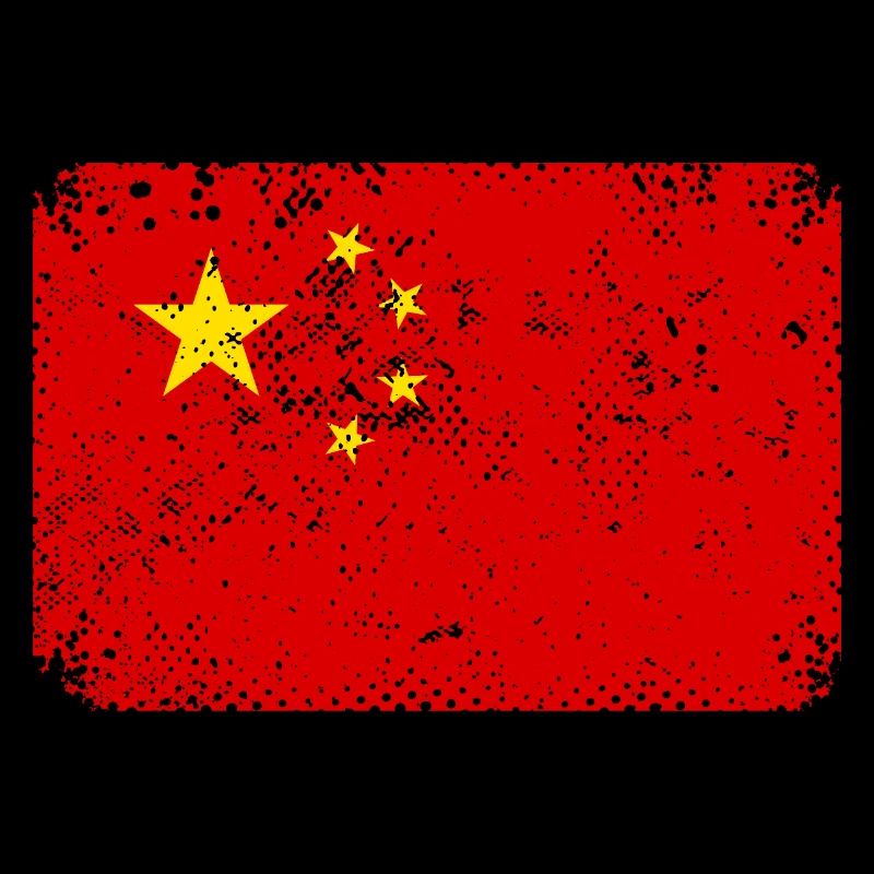 Chine Drapeau Vintage Asiatique Drapeau Chinois