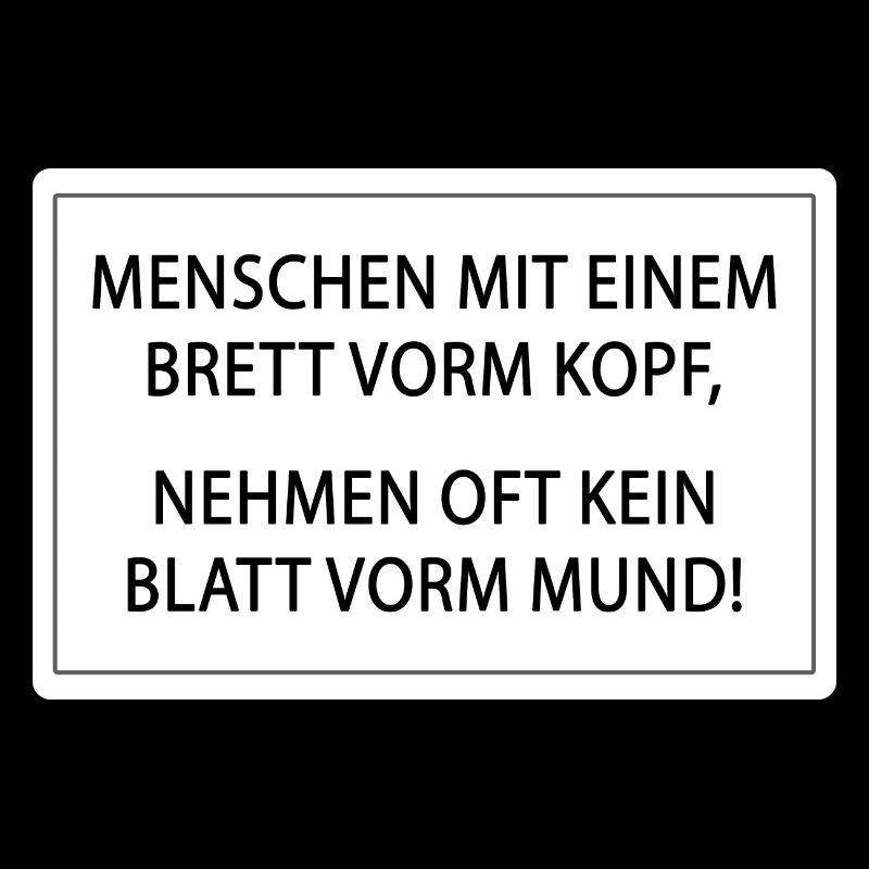 Menschen mit einem Brett vorm Kopf