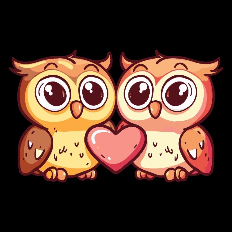 Eule Paar Liebe Valentinstag