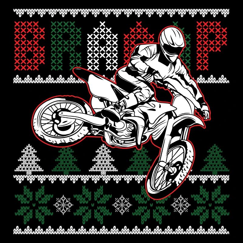 Motorcycle Ugly Braap Motocross Christmas Gift
