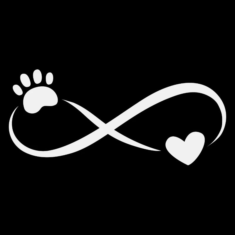 Amoureux de la patte de chien et de la conception de coeur