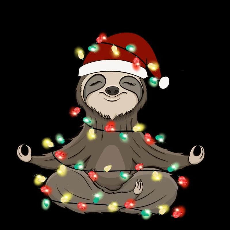 Christmas Lights Sloth Christmas