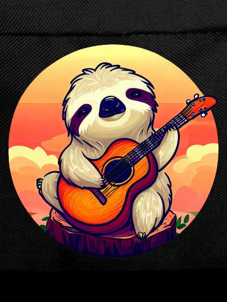 Sloth guitarist at sunset - Relaxed