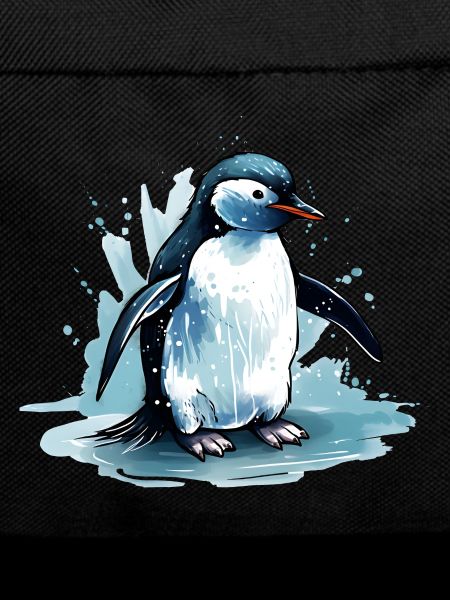 Penguin fighting for survival