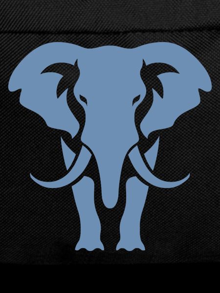 Elephant Silhouette White Logo
