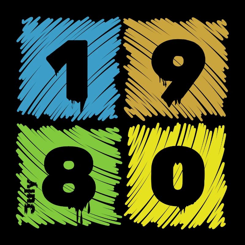 45. Geburtstag Farbige Patches since 07/1980