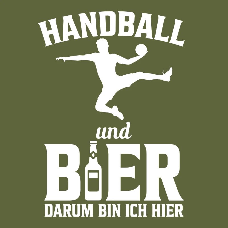 Handball und Bier Darum bin ich hier Geschenk