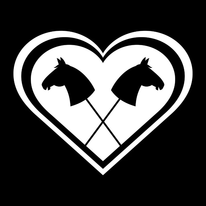 Pferd Herz hobby-horsing Steckenpferd Geschenk