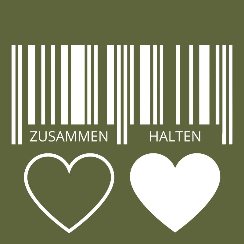 Zusammen halten Herzen Strichcode Barcode Paar C19