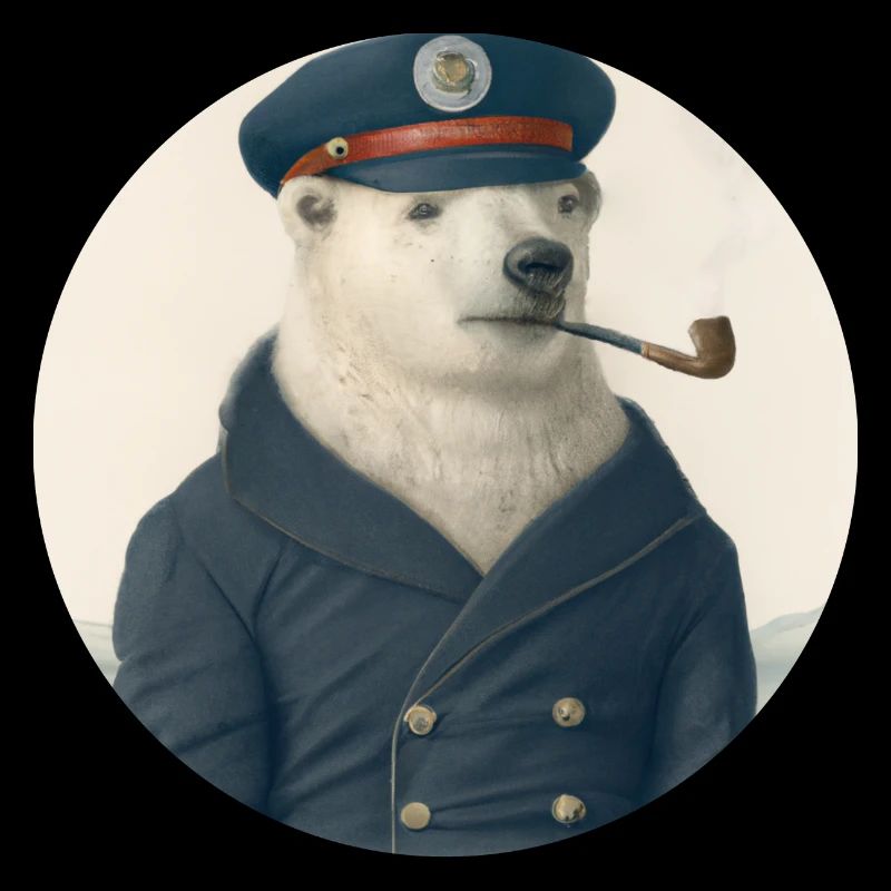 Alter Seebär - Eisbär mit Pfeife