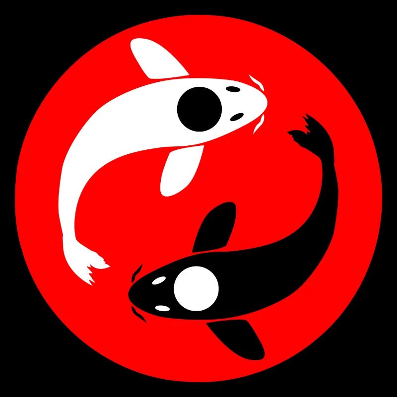 Yin and Yang Koi carp