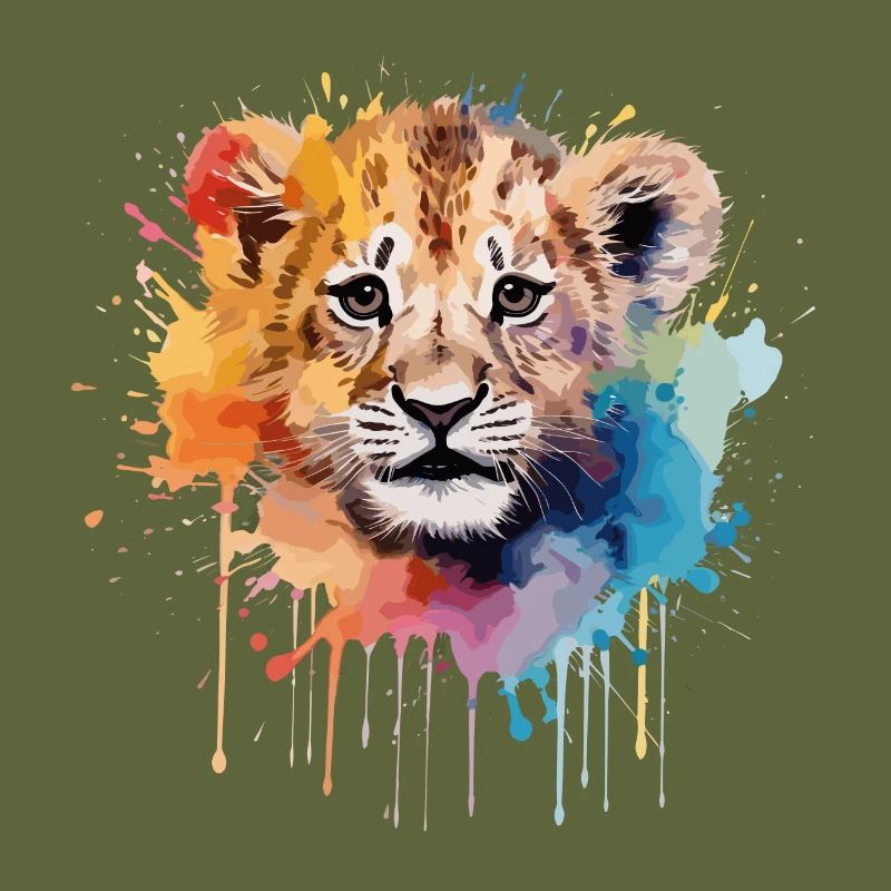 Bébé loin en couleur avec splash