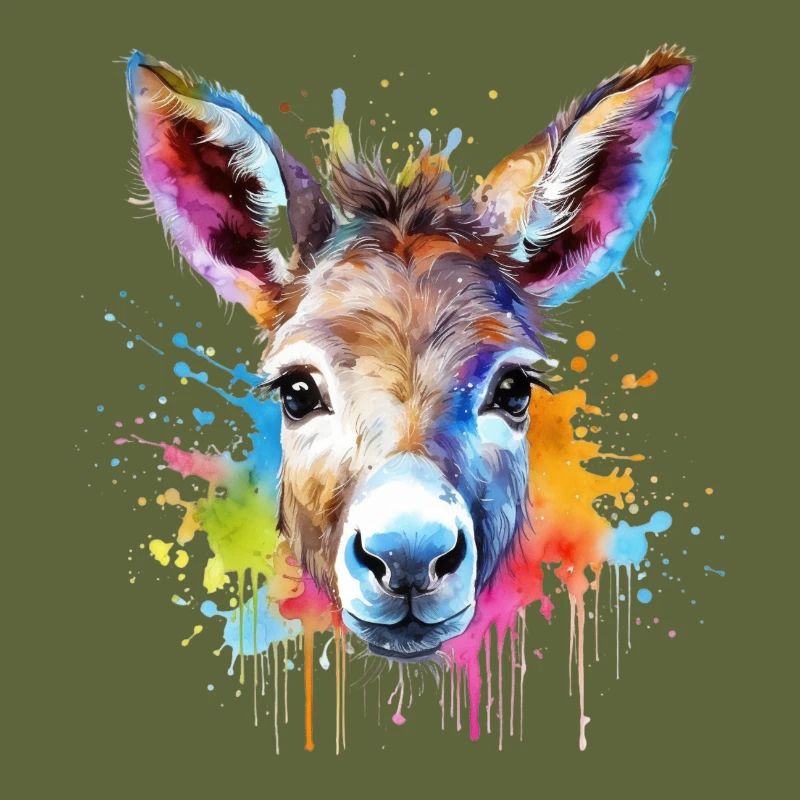 Mets un peu de couleur avec cet bébé âne!