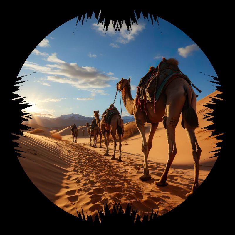 Travel with a camel caravan