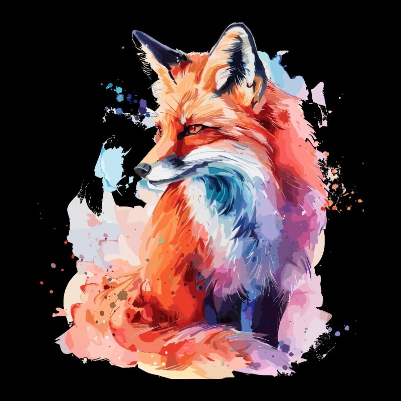 Renard aquarelle, Fox