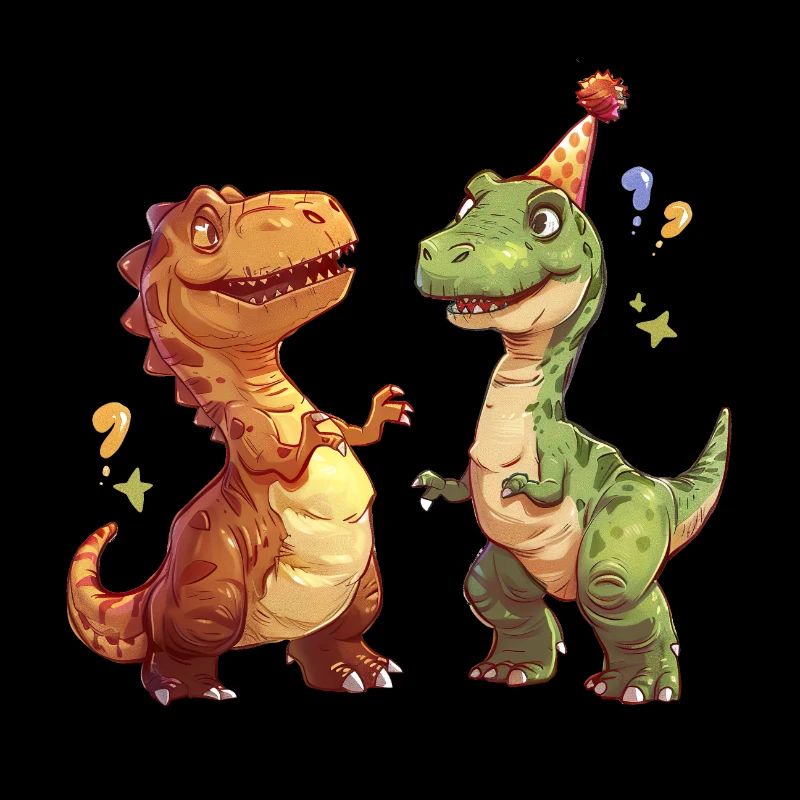 Two funny dinosaurs