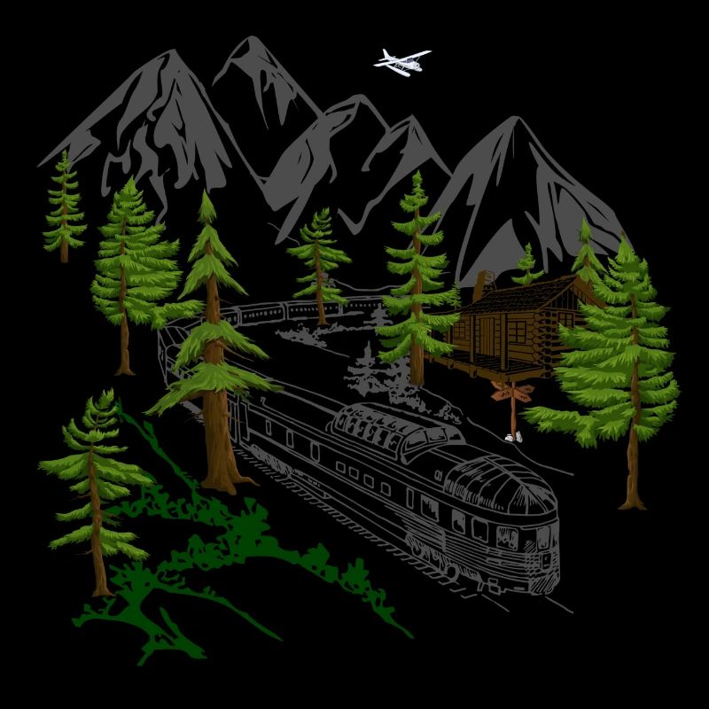 Zug Eisenbahn Gebirge