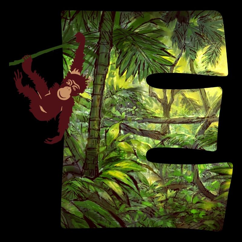 dschungel mit affe e