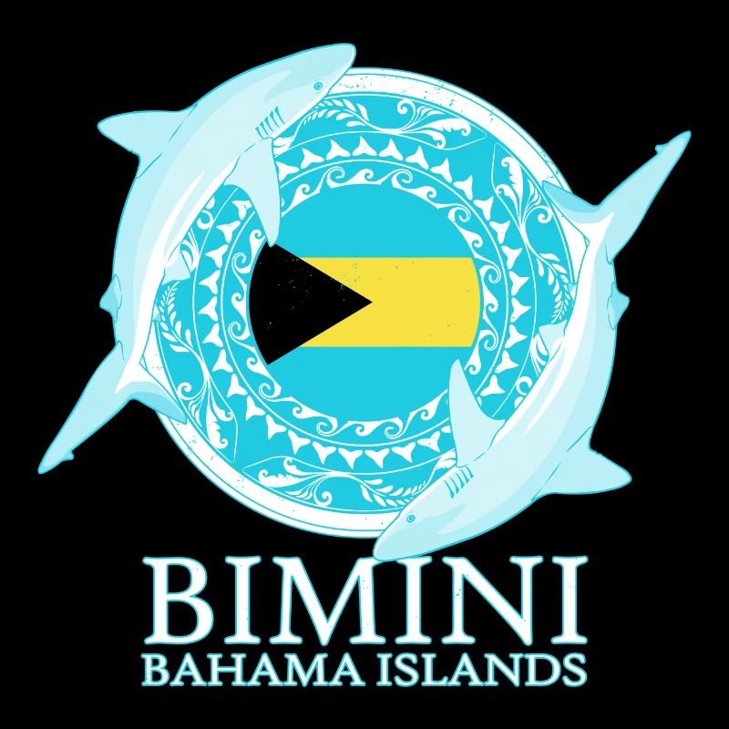 Caribbean Reef Shark Bimini Bahamas Drapeau