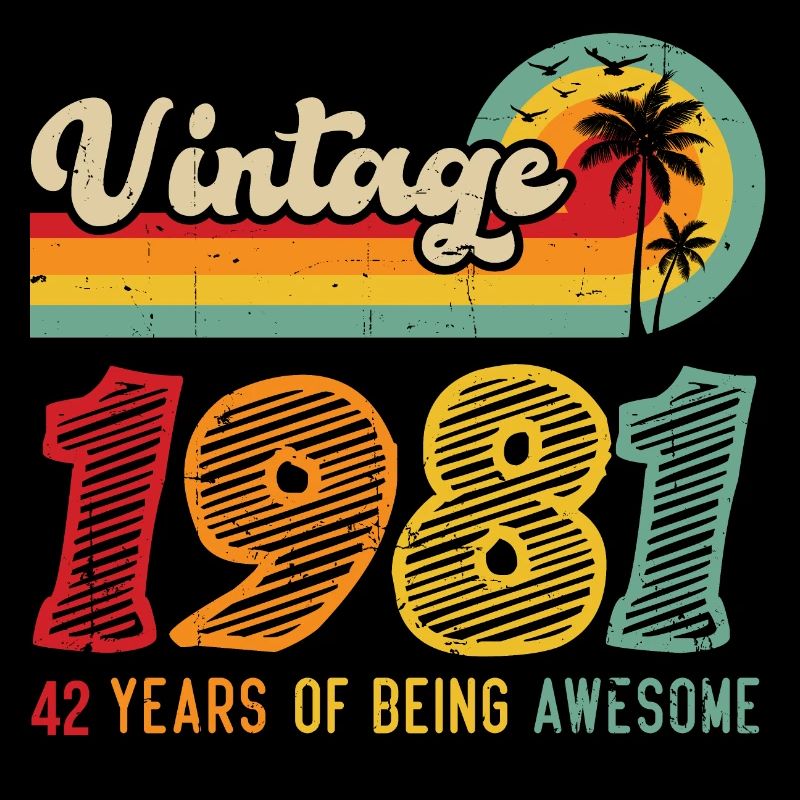 Vintage 1981, Cadeau D'anniversaire 42 Ans