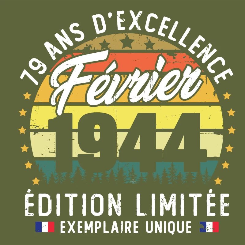 Vintage Cadeau Anniversaire 79 Ans Février 1944