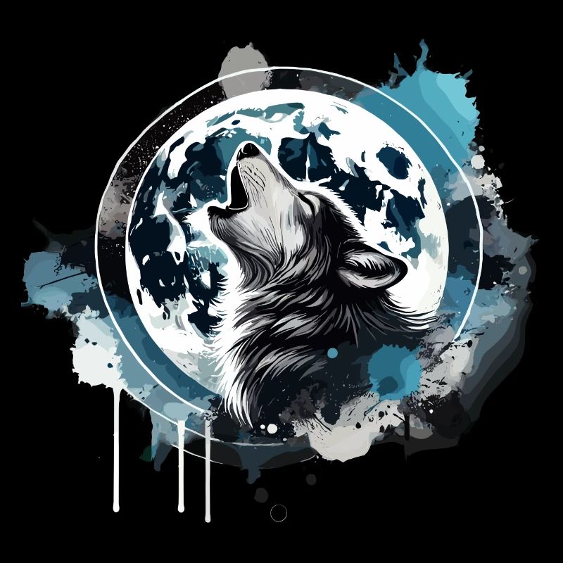 Heulender Wolf